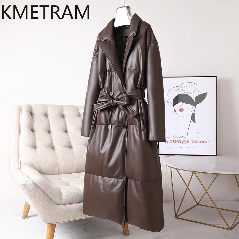 White Goose Down Genuine Leath - Down Jacket Packable ulasan dan harga